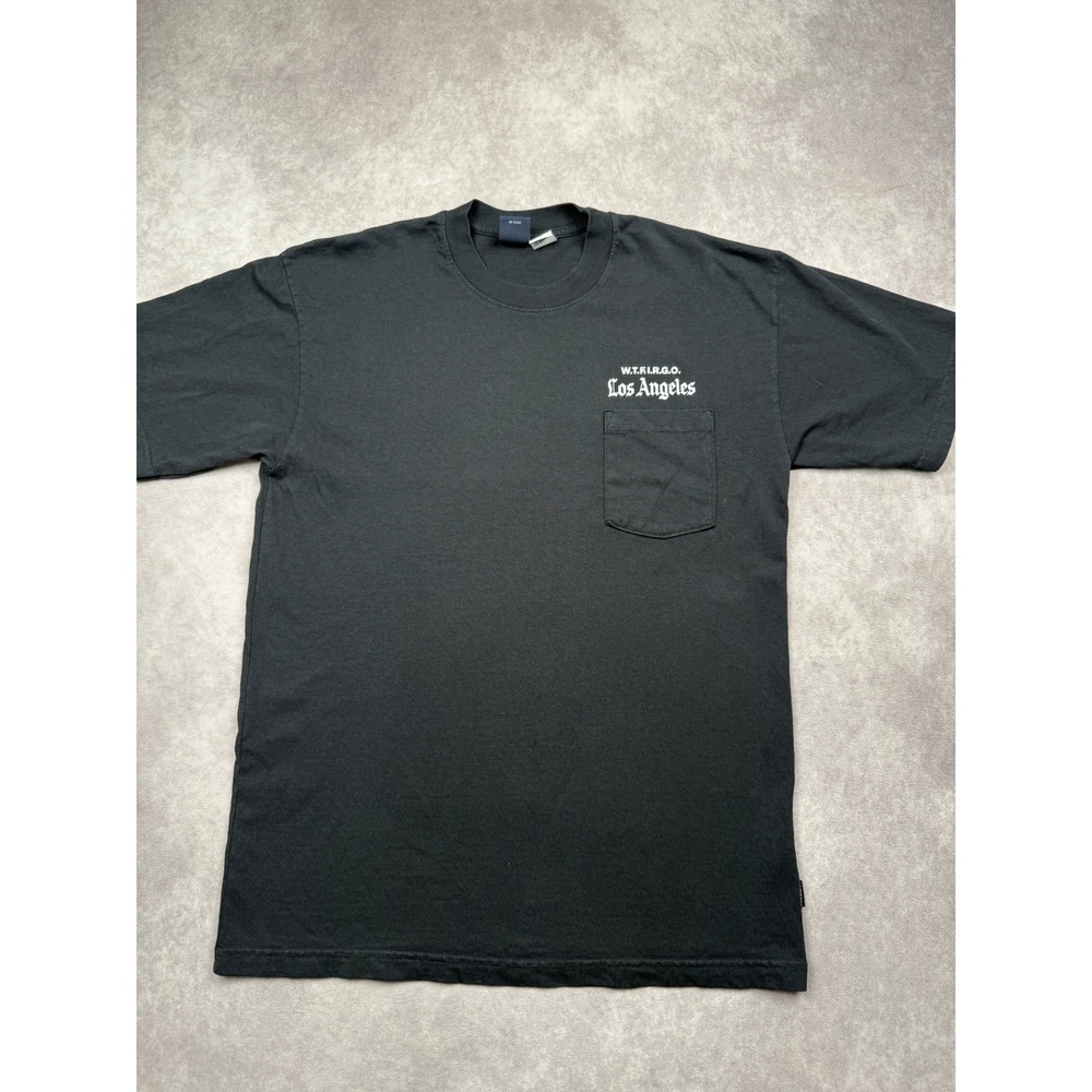 Freshjive Los Angeles WTFIRGO Pocket T-Shirt Men M Black Made in USA Streetwear